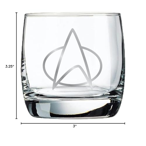 Star Trek Next Generation Whiskey Glasses Set of 2 - 10 oz Collectible Gift