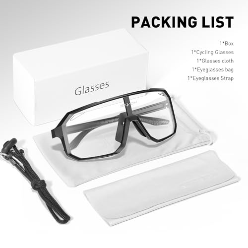 Photochromic Cycling Glasses - Black Frame Sport Sunglasses