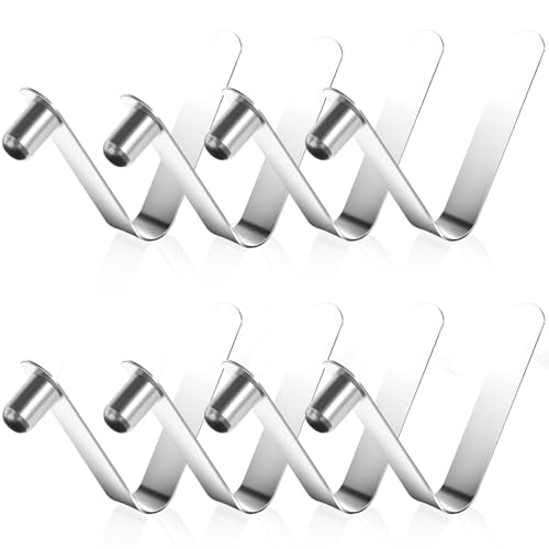 8-Piece Stainless Steel Spring Snap Clips for Kayak Paddles and Tent Poles