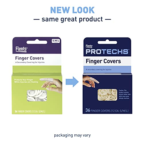Finger Cots for Wound Care - 36 Count, Clear Latex Protection