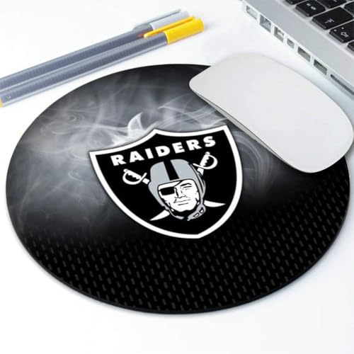 Football Design Gaming Mouse Pad - 8 Inch Green Round Mat
