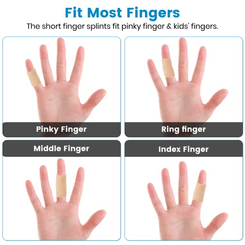 Finger Compression Sleeves - 10 Pack, One Size, Beige