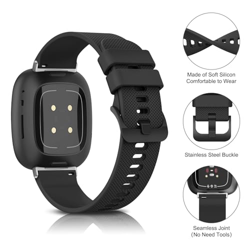 Fitbit Versa 4/3 & Sense 2/Sense Replacement Bands - Black, Blue, Grey