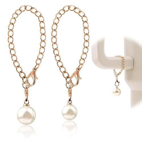 Personalized Tumbler Charm with Chain - 2 Pcs Pearl