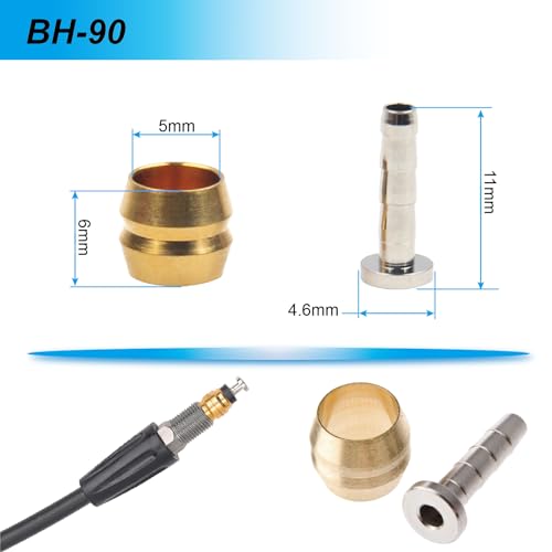 Bicycle Hydraulic Disc Brake Olive and Insert Kit for BH90 - 10 Pack