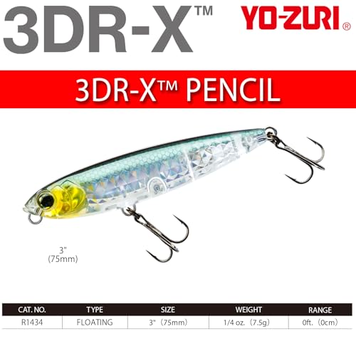 3DR-X Pencil Floating Lure 75mm - Matte Ghost Sexy Shad