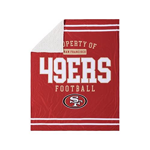 NFL Team Logo Sherpa Plush Throw Blanket - 60" x 50"