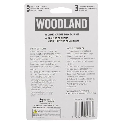 Camo Face Paint Makeup Kit - Woodland Camo - 3-Piece Set