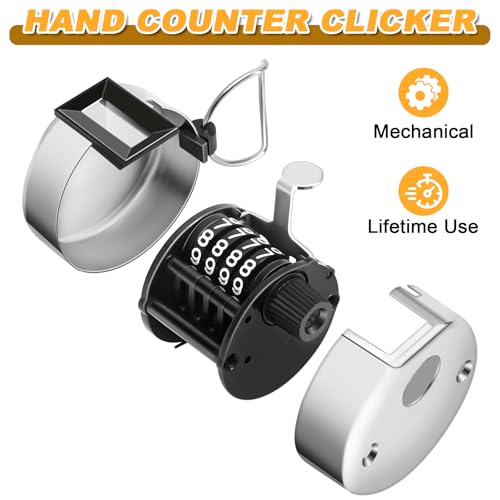 2-Pack Hand Tally Counter Clicker with Large Display and Reset Lever
