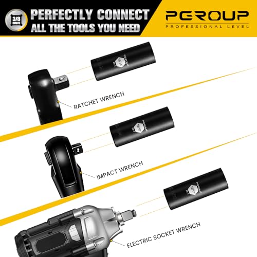 3/8¡± Drive Deep Impact Socket, SAE(15/16 Inch socket), 6-Point, Cr-V Steel With Black Manganese Phosphate Coating