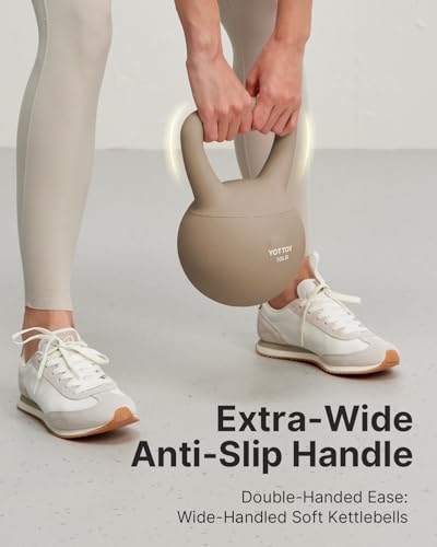 YOTTOY Soft Kettlebell for Home Workout with Wide Handle & Cushioned Base