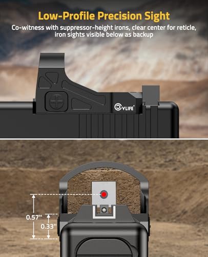 Red Dot Sight with Motion Awake - Ultra-Low Profile 2 MOA Reflex