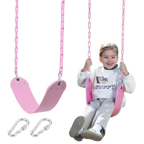 Pink Swing Seat - Heavy Duty Chain - Playground Swing Set Accessory