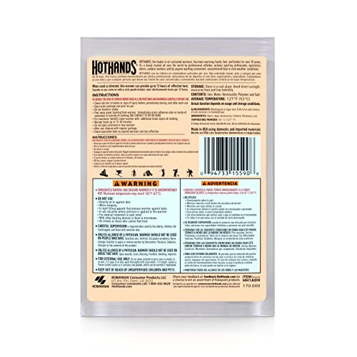 HotHands Adhesive Body Warmer 40 Count - Air Activated Hand/Chest Warmers