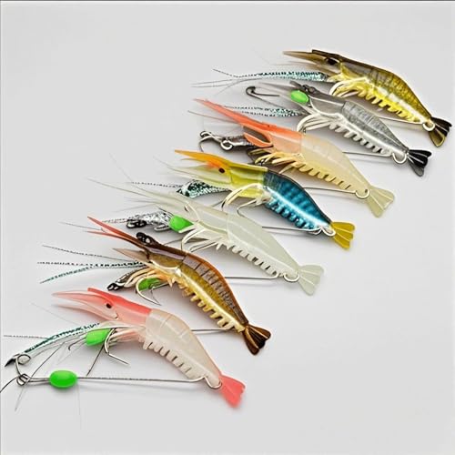 7-Piece Soft Luminous Shrimp Fishing Lure Set - Premium Quality