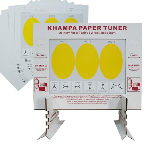 Archery Paper Tuning Kit with Stand & 12 Refills for Accurate Arrow Flight
