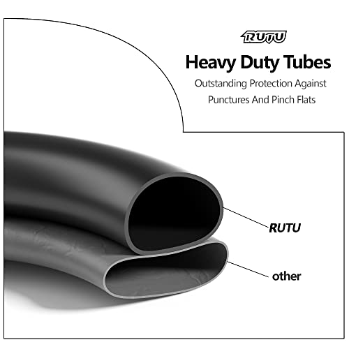 RUTU 10x2 Inch Scooter Inner Tube - Butyl Rubber with TR87 Valve, 2 Pack
