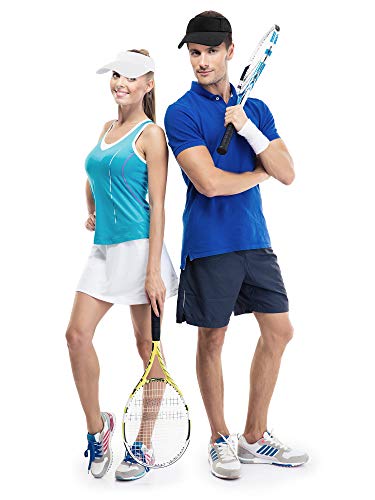 6 Pack Adjustable Sun Visor Hats for Men & Women - Golf, Outdoor & Casual Use