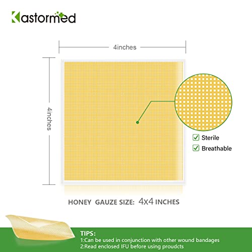 Kastormed 4x4 Inch Honey Gauze Dressing Pack of 10 - Manuka Medical Wound Care