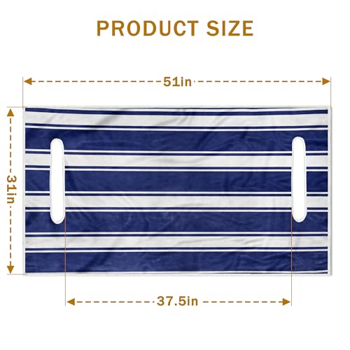 Golf Cart Seat Covers - Soft Towel Blanket for EZGO, Club Car, Yamaha - Blue Dark