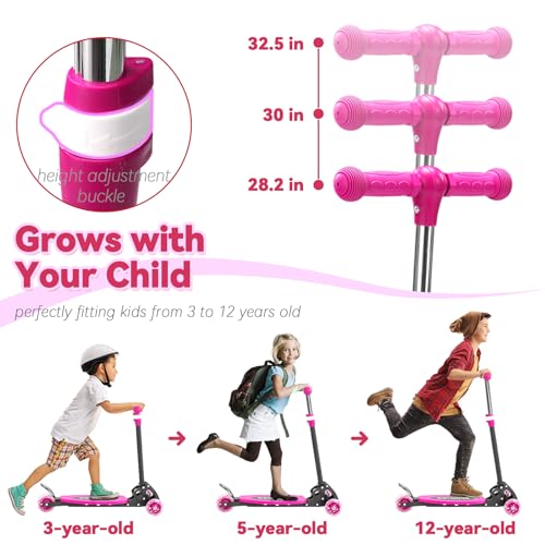 Scooter for Kids 3-12, Kid Scooters with Extra-Wide Deck, 165 lbs