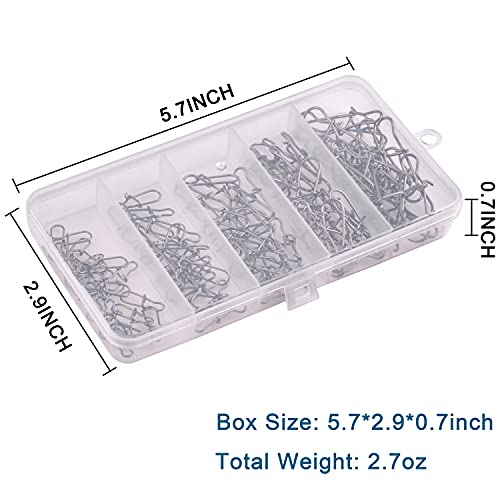Duo Lock Fishing Snap Kit - 100pcs Stainless Steel High Strength Snaps & Clips