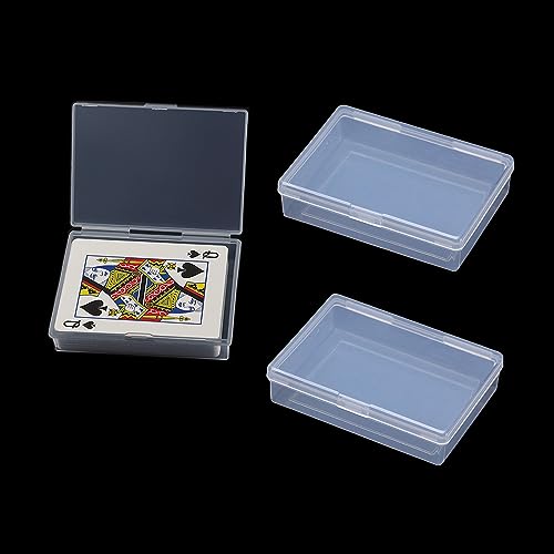 Plastic Playing Card Case Set - 3Pcs Poker Size Organizer