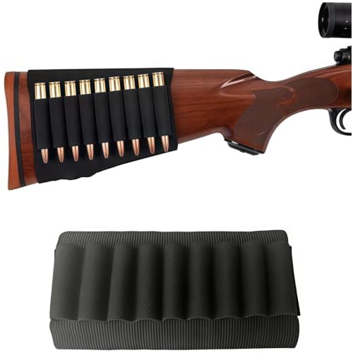 Tactical 9-Round Bullet Holder Pouch for Rifles - Black