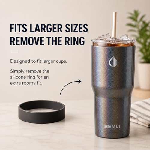 Hemli Iced Coffee Sleeve Universal 16–24 oz Insulated Koozie - Red Purple