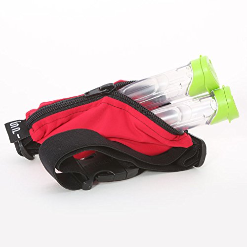 Kids Pocket Belt - Expandable, Adjustable, No Bounce - Black with Black Zipper