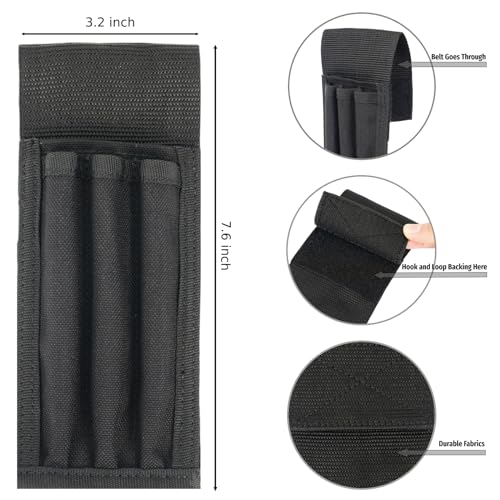 VEPKOIT 3-Pen Belt Pen Holder Pouch for Duty Belt, Pencils & Small Tools