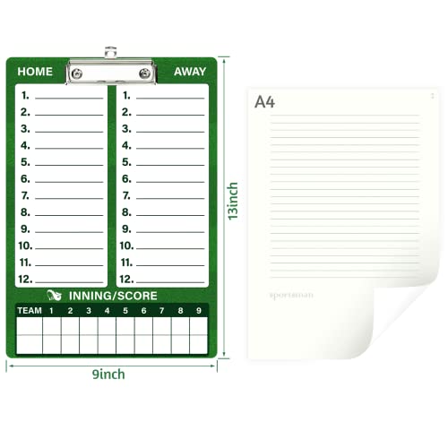 Baseball Clipboard with Dry Erase Marker | Double-Sided Coach Board