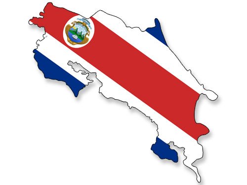 Costa Rica Island Flag Vinyl Sticker - 3-Inch Weatherproof Decal