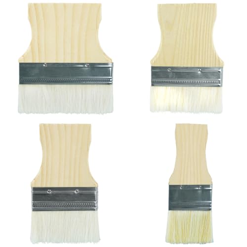 Flat Paddle Paint Brush Wide with Poplar Handle Art Paint Brush 2/3/4/5 inch for Oil and Acrylic Paints