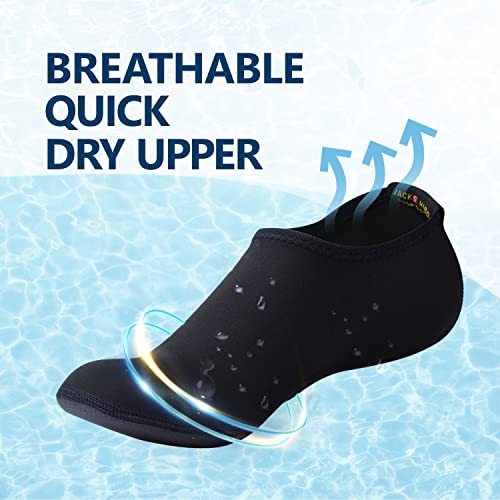 JACKSHIBO Water Shoes for Women Men Quick-Dry Swim Beach Socks
