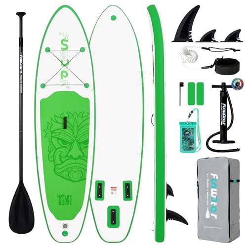 Inflatable Stand Up Paddle Board - Light Green Tiki, 10'6" x 33" x 6"