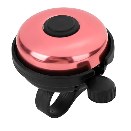 Aluminum Bicycle Bell - Crisp Sound Warning - Light Pink, Right Hand Use