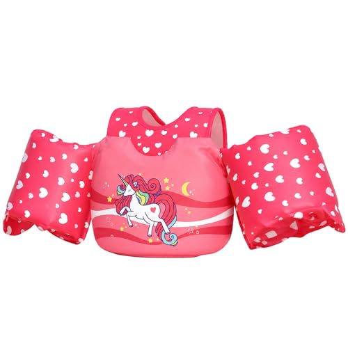 Dark Lightning Unicorn Red Toddler Swim Vest 33-55 lb USCG Approved Life Jacket
