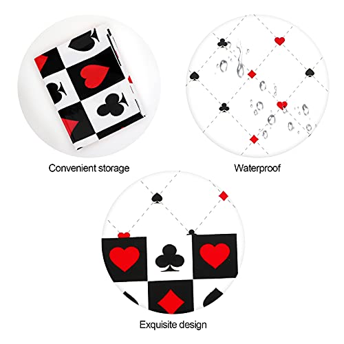 Casino Theme Tablecloths - 2 Pack Disposable Poker Covers, 51x86in