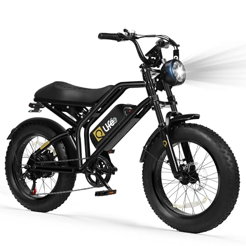 Electric Fat Bike with 1800W Motor & 20" Fat Tires - Black