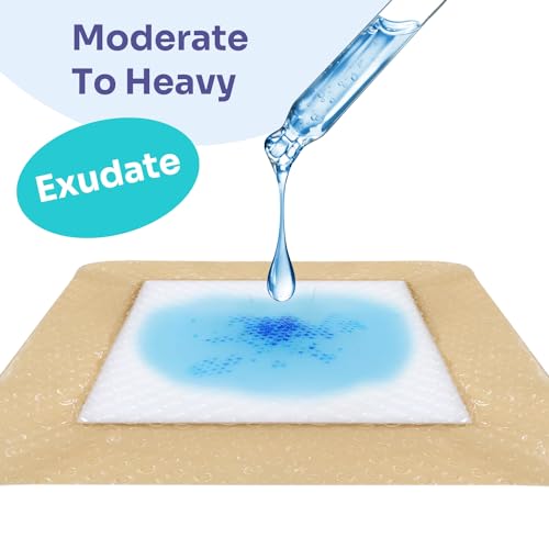 2" x 2" Silicone Foam Dressings - Large Bandages, 10 Pack
