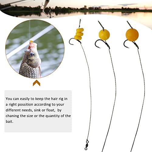 Carp Fishing Hair Rigs Kit with Bait Hooks - Size #6, 41PCS