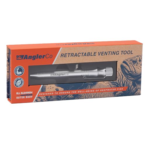 AnglerCo Retractable Fish Venting Tool with Pocket Clip – Barotrauma Release