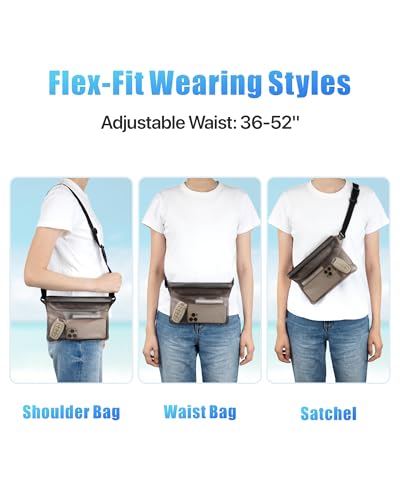 Waterproof Fanny Pack - 9x6.5 Inch Waterproof Pouch - Brown