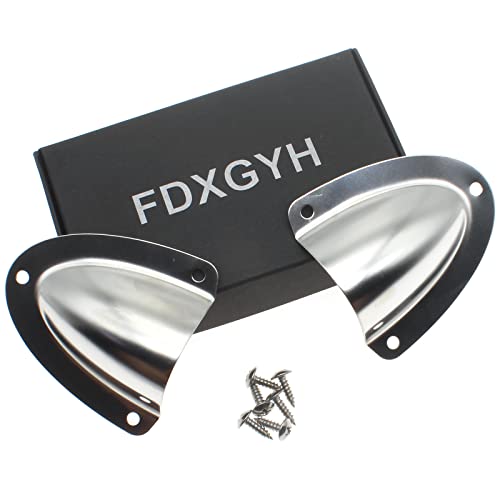 Marine Stainless Steel Clamshell Cable Vent Cover - 2 Pcs