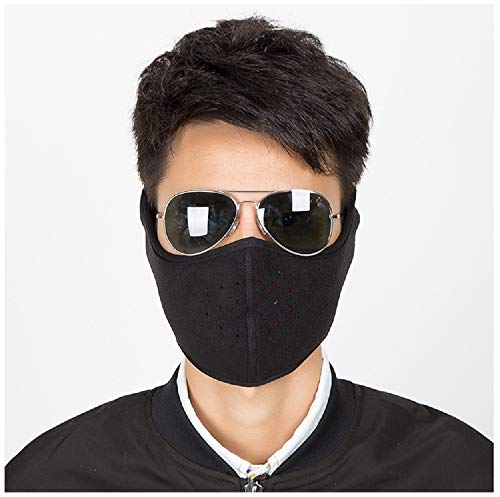 Winter Face Mask for Men & Women - Fleece Windproof - Black