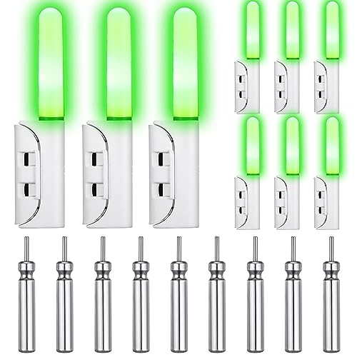 Retisee 9 Pcs Green 2.5 Inch Fishing Glow Sticks for Night Fishing