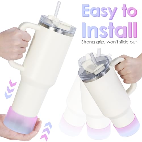 Gradient Silicone Protective Boot for 2.8-3 Inch Tumbler Base - Peach & Light Blue
