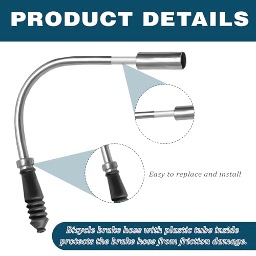 Bike V-Brake Noodle Cable Guide Set with Rubber Boots - 4 Piece Kit