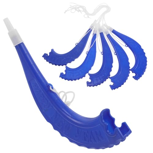 8.6 Inch Plastic Stadium Horns - 6 Loud Noisemakers for Sports Events
